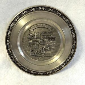 German Wine Gate Württemberg region Germany 95% Pure Tin Decorative‎ Plate